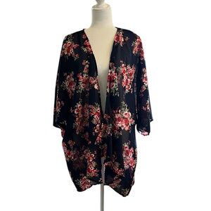 Dizzy Gal Kimono Navy Blue Floral Size 2X